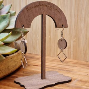 Wood Hanging Earrings 2 (stand not included)
