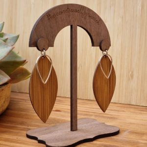 Wood Hanging Earrings 4 (stand not included)
