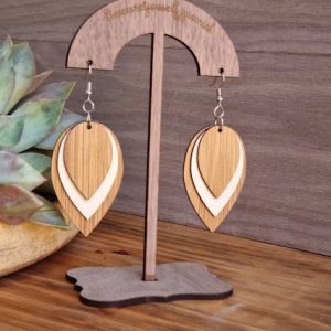 Wood Hanging Earrings 6 (stand not included)