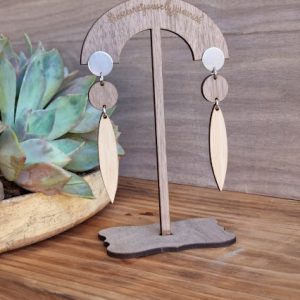 Wood Hanging Earrings 6 (stand not included)