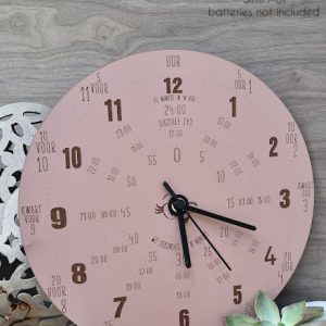 Educational Clock Pink Afrikaans