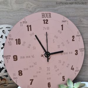 Educational Clock Pink English