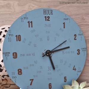 Educational Clock Blue English
