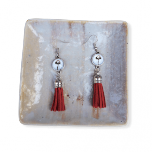 Epoxy & Tassel Hanging Earring