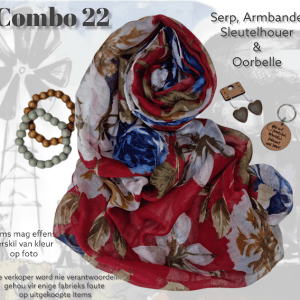Scarf, Earring, Bracelet & Key Holder Combo