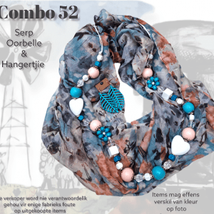 Scarf, Earring & Necklace Combo
