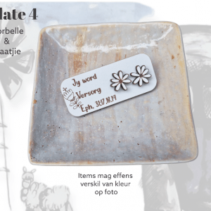 Verse Gift Plate White Daisy