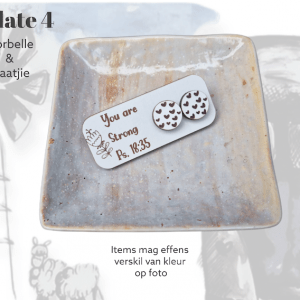 Verse Gift Plate White Hearts