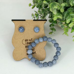 Beaded Bracelet and Studs Combo